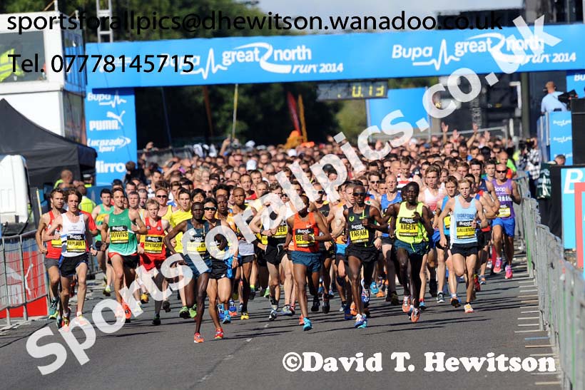 Start of the mens 2014 BUPA Great North Run. Photo: David T. Hewitson/Sports for All Pics